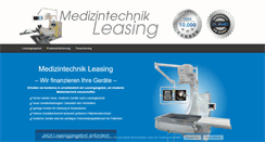 Desktop Screenshot of medizintechnikleasing.com