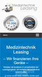 Mobile Screenshot of medizintechnikleasing.com